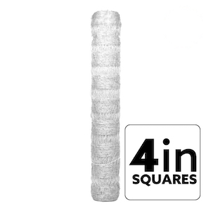 VineLine Durable Plastic Trellis Netting White Roll 6.5ft x 3300ft w/ 4in Squares