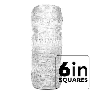 VineLine Durable Plastic Trellis Netting White Roll 8ft x 100ft w/ 6in Squares