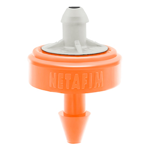 Netafim Woodpecker Pressure Compensating Junior Dripper w/ CNL 6.6 GPH Orange/Grey  (13000pcs/Case) (SPECIAL ORDER ITEM)