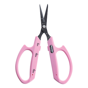 Saboten Fluorine Coated Angled Blade Trimming Scissors Pink (PT-2)