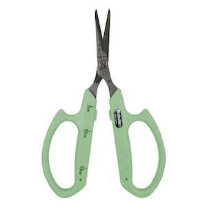 Saboten Stainless Steel Angled Blade Trimming Scissors Green (PT-13)