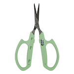 Saboten Stainless Steel Angled Blade Trimming Scissors - Green (PT-13)