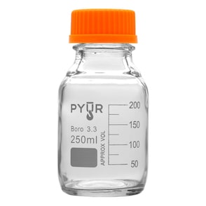 Pyur Scientific Glass Reagent Media Storage Bottle 250ml