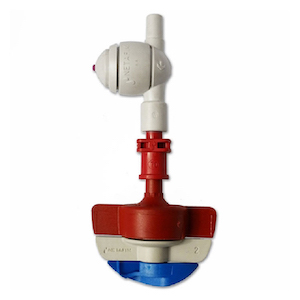 Netafim SpinNet Sprinkler Head with Check Valve, Red Mist, Red Body, Blue Spinner 18.4GPH (25pcs/Bag)