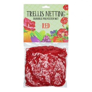 5'x60' Trellis Netting Red 6" Squares