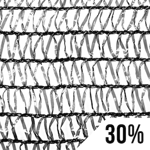 GROW1 Greenhouse Shade Cloth Black 30% Light Dep 20ft x 100ft