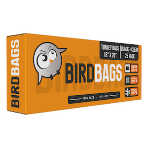 Bird Bags 3 Gallon Turkey Bags Black & Clear 18" x 20" (25 Pack)
