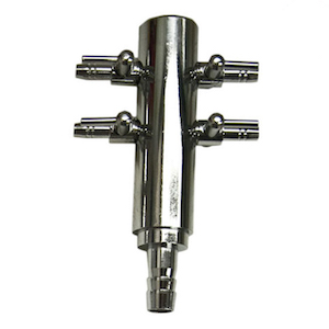 Chrome Air Divider 4 Outlet