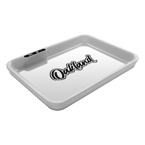 Dope&#160;Trays&#160;x Oakland &#8211; White Background Black Logo