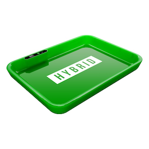Dope&#160;Trays&#160;x Hybrid &#8211; Green background white logo &#160;