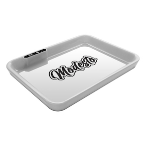 Dope&#160;Trays&#160;x Modesto &#8211; White background black logo