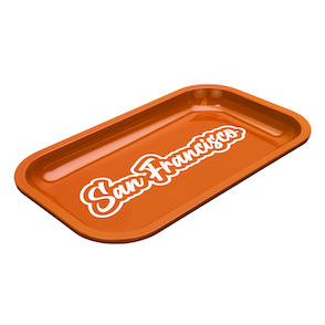 Med Dope Trays x San Francisco - Orange background White logo&#160;