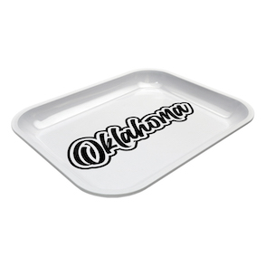 Large Dope Trays x Oklahoma &#8211; White background Black Logo