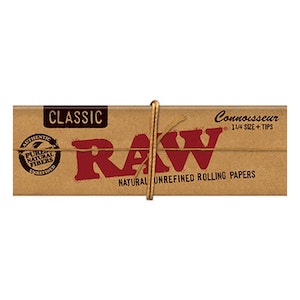 RAW Classic Connoisseur Papers 1-1/4'' 32 Leaves/Pack - Box of 24