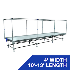 Wachsen 4' Rolling Bench 10'-13' Length With Complete Trellis Setup