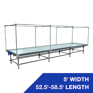 Wachsen 5' Rolling Bench 52.5'-58.5' Length with Trellis Support